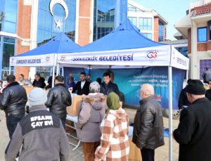 BELEDİYE KANDİL SİMİDİ DAĞITTI