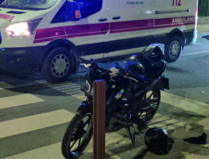 ÇERKEZKÖY’DE MOTOSİKLET KAZASINDA 1 YARALI