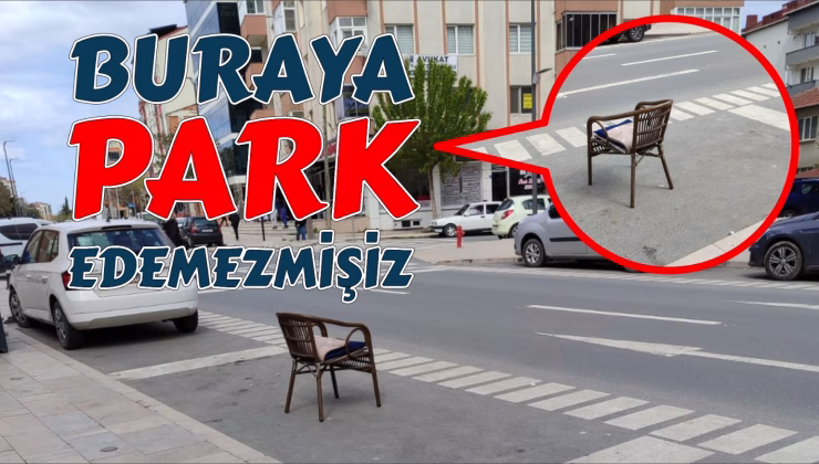 PARK ALANINI SANDALYE İLE KAPATTI
