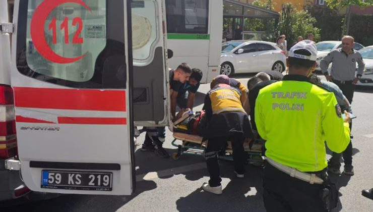 KARŞIDAN KARŞIYA GEÇMEK İSTEYEN YAYAYA ÇARPTI