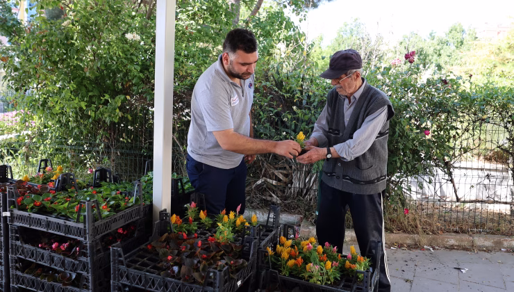 KABİR ZİYARETLERİ İÇİN ÇİÇEK DAĞITILDI