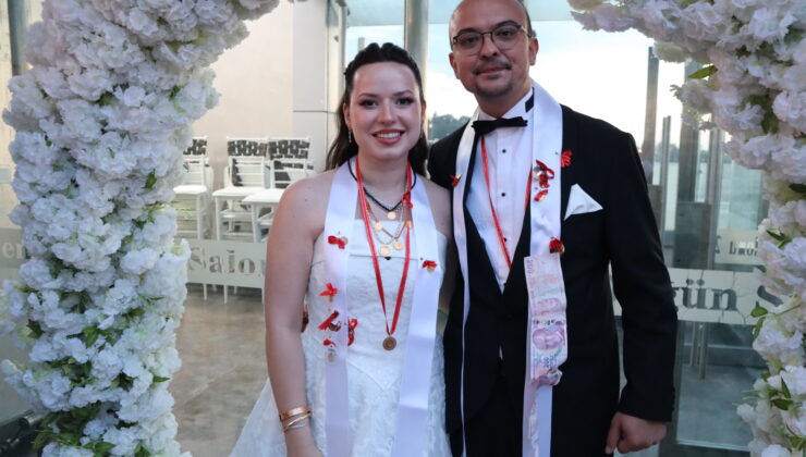 DİLLERE DESTAN DÜĞÜNLE DÜNYAEVİNE GİRDİLER