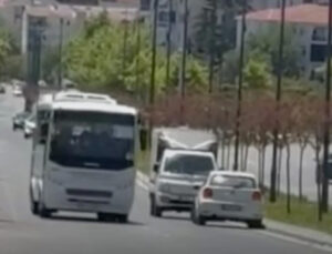 ÇERKEZKÖY’DEN BİR OTOMOBİL, TERS YÖNE GİRDİ