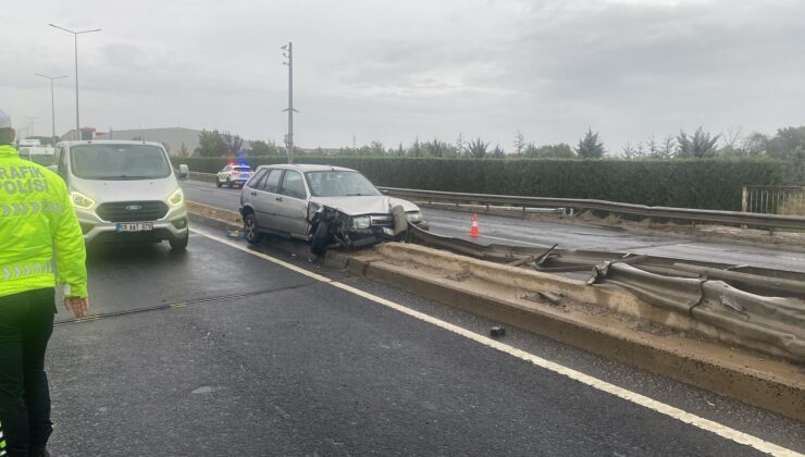 ÇERKEZKÖY-KAPAKLI YOLUNDA KAZA