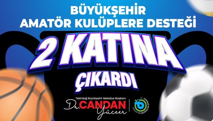 BÜYÜKŞEHİR AMATÖR KULÜPLERE DESTEĞİ 2 KATINA ÇIKARDI