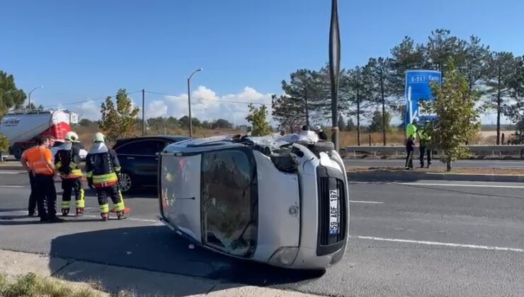 ÇERKEZKÖY KAPAKLI YOLU’NDA KAZA: 2 YARALI