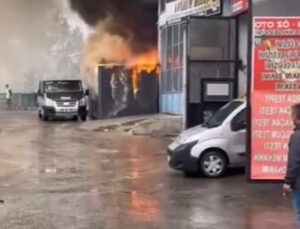 ÇERKEZKÖY SANAYİ SİTESİ’NDE YANGIN
