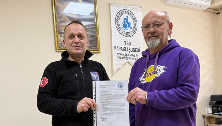 AFET İŞLERİ İLE SAKATLAR DERNEĞİ ARASINDA İŞ BİRLİĞİ