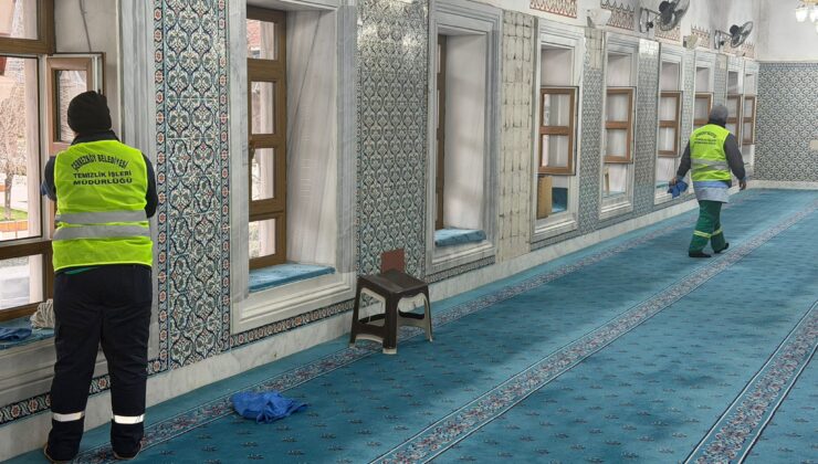 ÇERKEZKÖY’DE CAMİLERDE RAMAZAN TEMİZLİĞİ