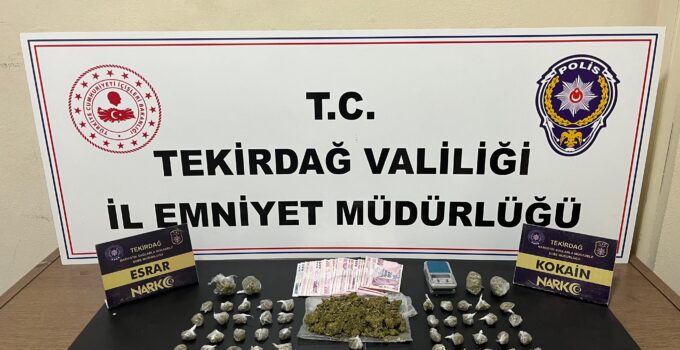 TEKİRDAĞ POLİSİ ZEHİR TACİRLERİNE GÖZ AÇTIRMADI