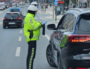 ÇERKEZKÖY’DE YAYA GEÇİTLERİ DRONLA DENETLENDİ