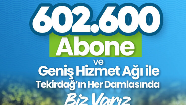 TESKİ 602 BİN ABONEYE ULAŞTI