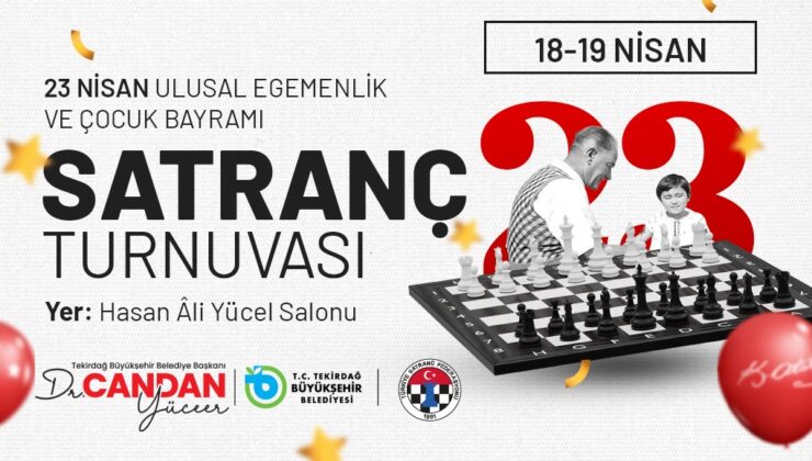 BÜYÜKŞEHİR’DEN 23 NİSAN’A ÖZEL ÖDÜLLÜ SATRANÇ TURNUVASI