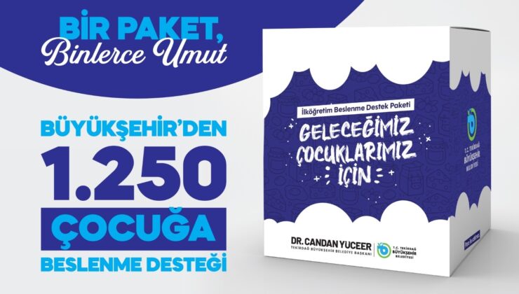 BÜYÜKŞEHİR’DEN BİN 250 ÇOCUĞA BESLENME DESTEĞİ
