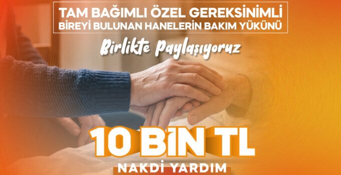 BÜYÜKŞEHİR’DEN 10 BİN TL DESTEK