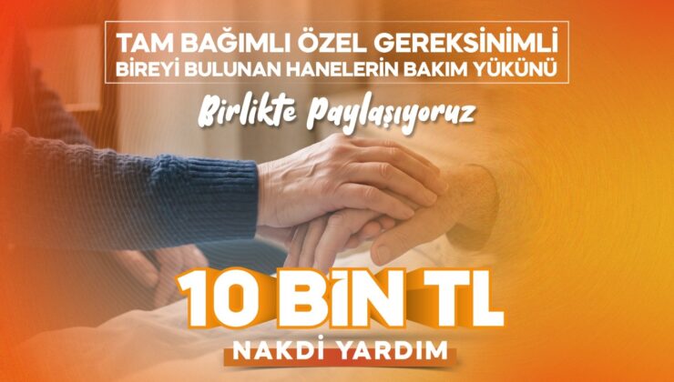BÜYÜKŞEHİR’DEN 10 BİN TL DESTEK