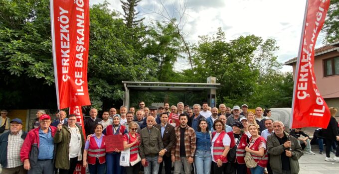 CHP ÇERKEZKÖY ÖRGÜTÜ, ÖZGÜR ÖZEL’İN LÜLEBURGAZ MİTİNGİNE KATILDI