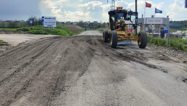 ERGENE’DE YOL ÇALIŞMALARI SÜRÜYOR