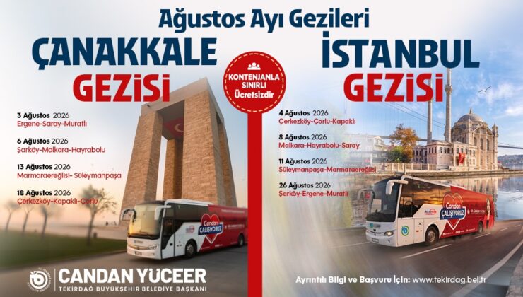 BÜYÜKŞEHİR’İN AĞUSTOS AYI TARİH VE KÜLTÜR GEZİLERİ BAŞLIYOR