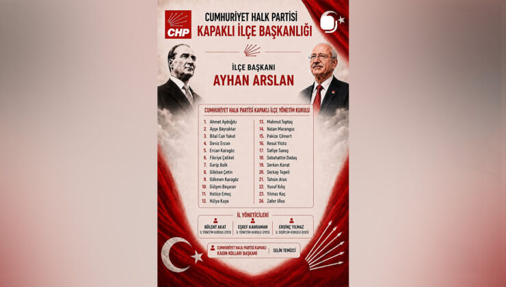 CHP KAPAKLI’DA YENİ YÖNETİM LİSTESİ AÇIKLANDI