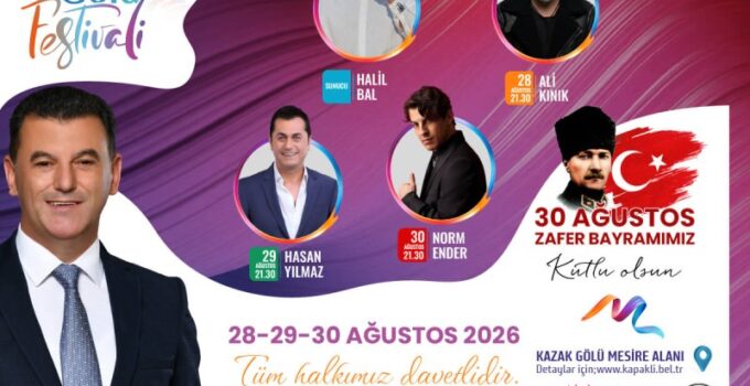 5. KAZAK GÖLÜ FESTİVALİ, 28-29-30 AĞUSTOS’TA GERÇEKLEŞTİRİLECEK