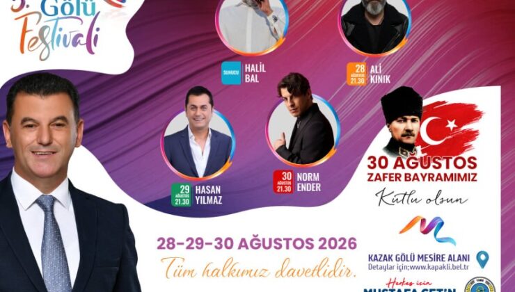 5. KAZAK GÖLÜ FESTİVALİ, 28-29-30 AĞUSTOS’TA GERÇEKLEŞTİRİLECEK