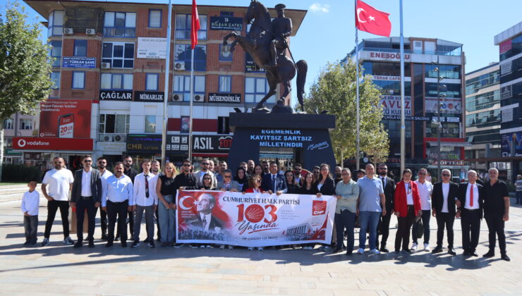 CHP’NİN 103. KURULUŞ YIL DÖNÜMÜ ÇERKEZKÖY’DE TÖRENLE KUTLANDI