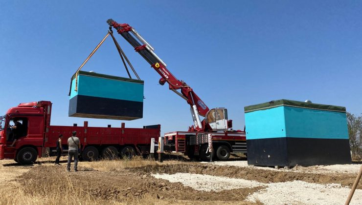 AKSAKAL MAHALLESİ’NDE 50 METREKÜPLÜK PREFABRİK DEPO DEVREYE ALINDI