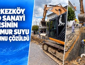 ÇERKEZKÖY OTO SANAYİ SİTESİNİN YAĞMUR SUYU SORUNU ÇÖZÜLDÜ