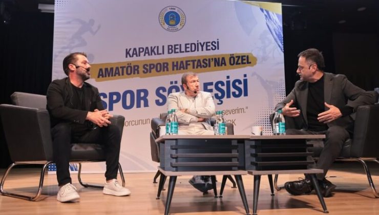 TANJU ÇOLAK VE FIRAT AYDINUS KAPAKLILI SPORSEVERLERLE BULUŞTU